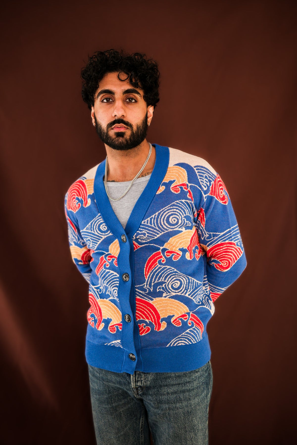 Multi Wave Knitted Cardigan
