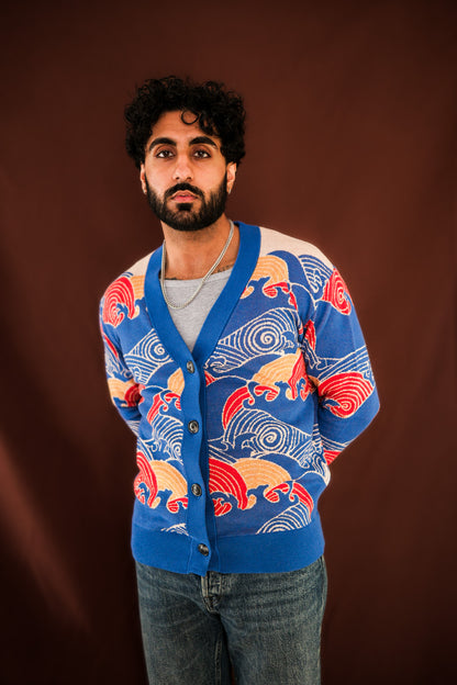 Multi Wave Knitted Cardigan