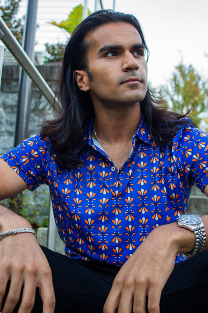 Dark Blue Collar Polo Shirt