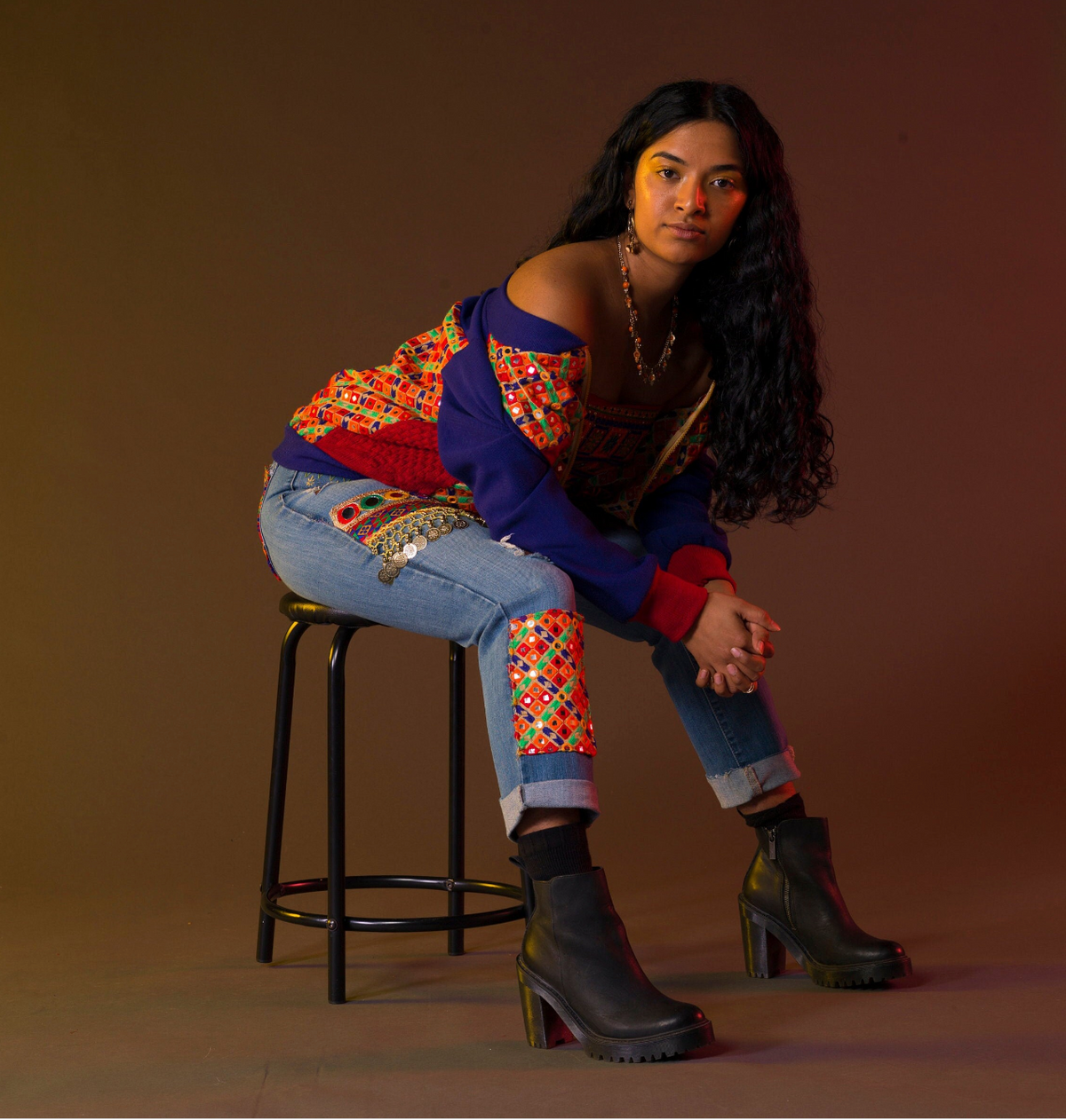 Chamakdaar Jeans - The Kalakari Collection