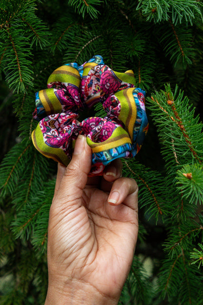 Purple Bhandani Scrunchie
