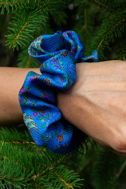 Blue Print Scrunchie