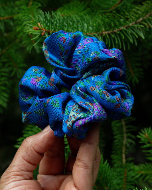 Blue Print Scrunchie