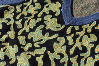 Green Splash Knitted Longsleeve Crewneck Sweater